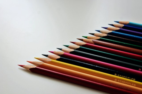 Decorative photo of sharpened pencils