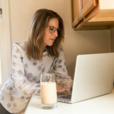 Decorative photo of woman with laptop