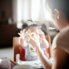 Decorative photo of parent with child