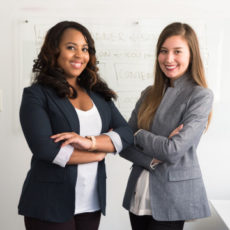 Decorative photo of two confident women