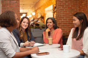 Decorative photo of women networking