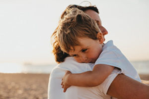 Decorative photo of parent with child