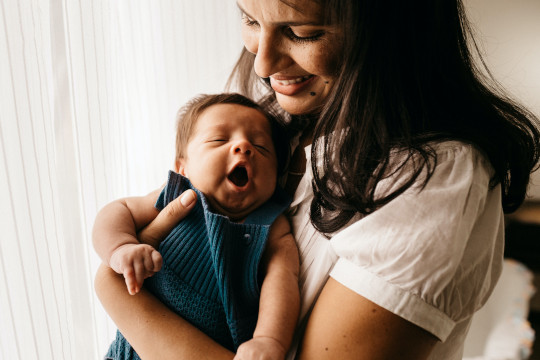 Decorative photo of parent and child