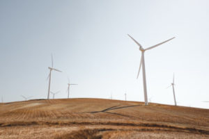 Decorative photo of wind turbines