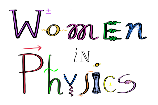 Graphic that says "Women in Physics"