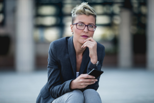 Decorative photo of person sitting outside