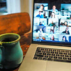 Decorative photo of people in an online meeting