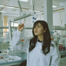 Decorative photo of researcher in lab