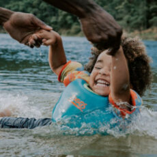 Decorative photo of child in water