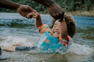 Decorative photo of child in water