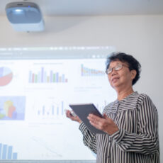 Decorative photo of professor teaching