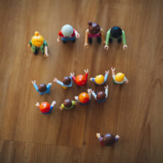 Decorative photo of group of playmobil figurines