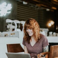 decorative photo of person using laptop