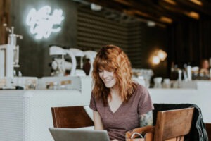 decorative photo of person using laptop