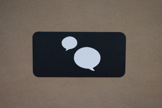 decorative photo of cut outs of speech bubbles