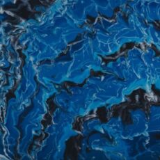 Decorative abstract photo in blue, white, and black