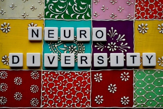 decorative photo of the words "neuro diversity" spelled out
