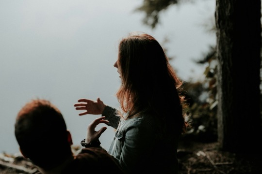 decorative photo of people talking to each other