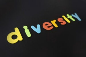 decorative photo of text spelling "diversity"
